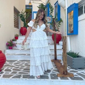 White maxi dress great for bride